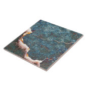 Abstrakter blauer gerissener Steinrost Fliese (Seite)