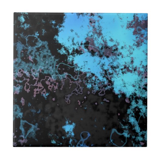 Abstrakter blauer, grauer und Lila Marmor Fliese (Vorderseite)