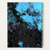 Abstrakter blauer, grauer und Lila Marmor Planer (Rückseite)