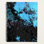 Abstrakter blauer, grauer und Lila Marmor Planer (Vorderseite)