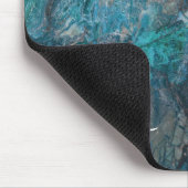 Abstrakter Blauer Himmel mit Monogramm Mousepad (Ecke)