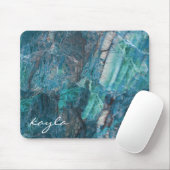 Abstrakter Blauer Himmel mit Monogramm Mousepad (Mit Mouse)