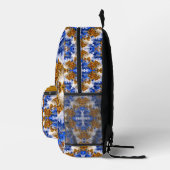 Abstrakter blauer Himmel und Wolken Bedruckter Rucksack (Rechts)