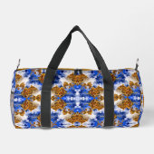 Abstrakter blauer Himmel und Wolken Duffle Bag (Rückseite)