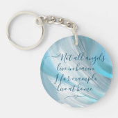 Abstrakter blauer Himmel und Wolken Schlüsselanhänger (Vorderseite)