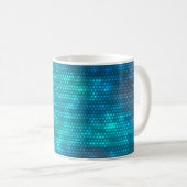 Abstrakter blauer Hintergrund Kaffeetasse (VorderseiteRechts)