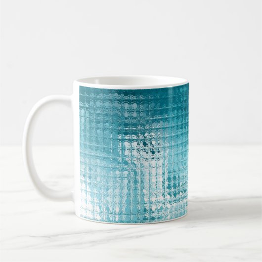 Abstrakter, blauer Hintergrund Kaffeetasse (Links)