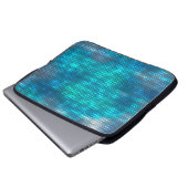 Abstrakter blauer Hintergrund Laptopschutzhülle (Vorne Knopf)