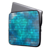 Abstrakter blauer Hintergrund Laptopschutzhülle (Vorderseite Links)