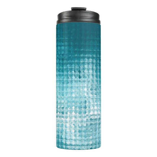 Abstrakter, blauer Hintergrund Thermosbecher (Vorderseite)