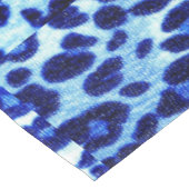 Abstrakter blauer Hipstercheetah-Tierdruck Tischdecke (Schrägansicht)