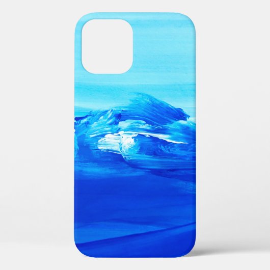 Abstrakter blauer Kunsthintergrund. Moderne Kunst. Case-Mate iPhone Hülle (Rückseite)