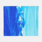 Abstrakter blauer Kunsthintergrund. Moderne Kunst. Fleecedecke (Vorderseite (Horizontal))