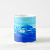 Abstrakter blauer Kunsthintergrund. Moderne Kunst. Kaffeetasse (Mittel)