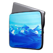 Abstrakter blauer Kunsthintergrund. Moderne Kunst. Laptopschutzhülle (Vorderseite Links)