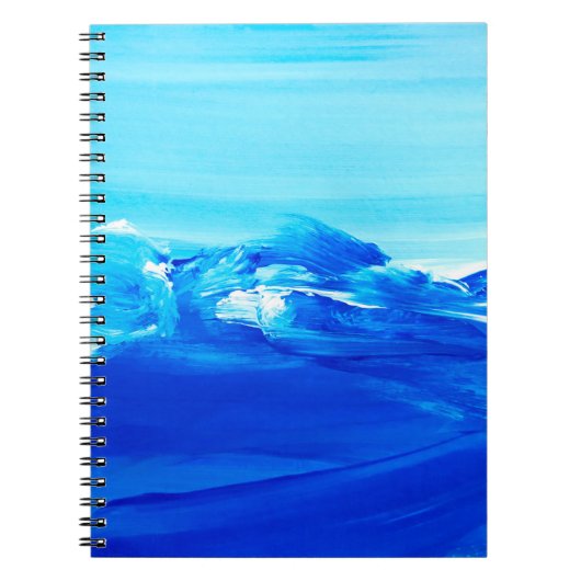 Abstrakter blauer Kunsthintergrund. Moderne Kunst. Notizblock (Vorderseite)