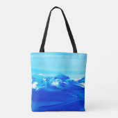 Abstrakter blauer Kunsthintergrund. Moderne Kunst. Tasche (Rückseite)