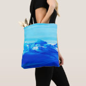 Abstrakter blauer Kunsthintergrund. Moderne Kunst. Tasche (Von Nahem)