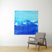 Abstrakter blauer Kunsthintergrund. Moderne Kunst. Wandteppich (Beispiel)