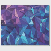 Abstrakter blauer lila polygonaler Entwurf Geschenkpapier (Flach)
