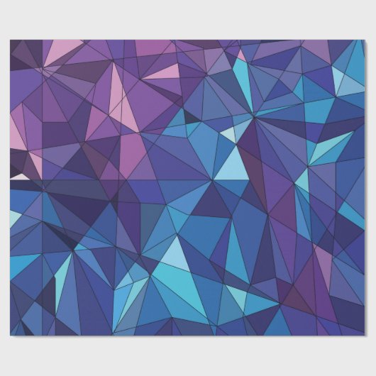 Abstrakter blauer lila polygonaler Entwurf Geschenkpapier (Flach)
