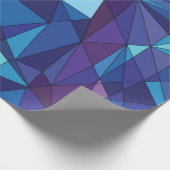 Abstrakter blauer lila polygonaler Entwurf Geschenkpapier (Ecke)