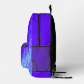 Abstrakter blauer lila verzauberter Garten Bedruckter Rucksack (Rechts)