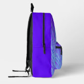 Abstrakter blauer lila verzauberter Garten Bedruckter Rucksack (Links)