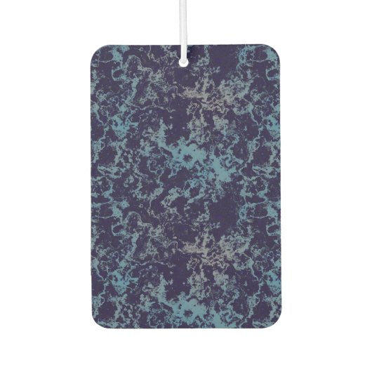 abstrakter blauer Marmor Autolufterfrischer (Vorderseite)