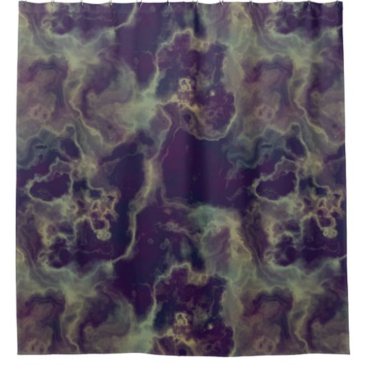 abstrakter blauer Marmor Duschvorhang (Vorderseite)