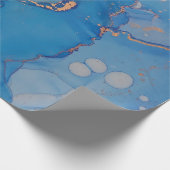 Abstrakter blauer Marmor mit Glitzer Geschenkpapier (Ecke)