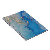 Abstrakter blauer Marmor mit Glitzer Notizblock (Rechte Seite)