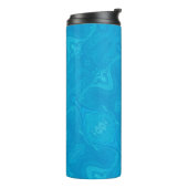 Abstrakter blauer Marmor personalisierter HP Lap Thermosbecher (Nach links gedreht)