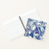 Abstrakter blauer Marmor Swirl Stilvoll Personalis Notizblock (Innenseite)