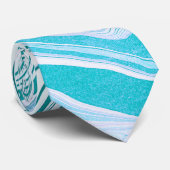 Abstrakter blauer Marmorstein Krawatte (Gerollt)