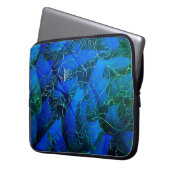 Abstrakter blauer Neopren-Laptop Laptopschutzhülle (Vorderseite Links)