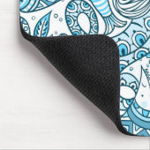 Abstrakter Blauer Ozean Mousepad (Ecke)