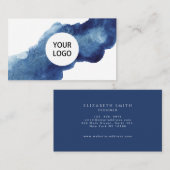 Abstrakter Blauer Ozean Visitenkarte (Vorne/Hinten)