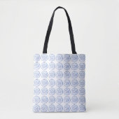 Abstrakter Blauer Pinselstrich Zirkuskaffee Tasche (Vorderseite)