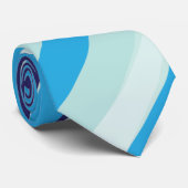 Abstrakter blauer Streifen Krawatte (Gerollt)
