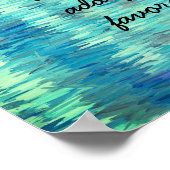 abstrakter, blauer Text hinzufügen Poster (Ecke)