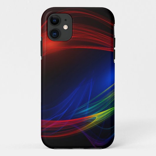 Abstrakter blauer und grüner Swirl-Effekt Case-Mate iPhone Hülle (Rückseite)