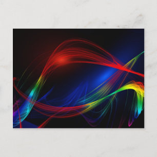 Abstrakter blauer und grüner Swirl-Effekt Postkarte