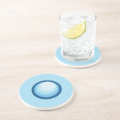 Abstrakter blauer Untersetzer (Seite)