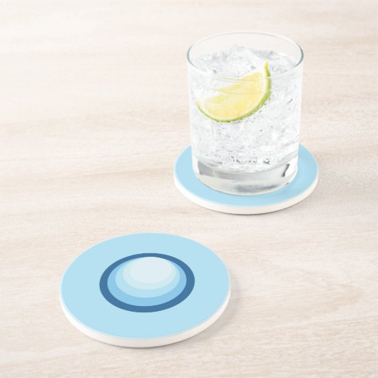 Abstrakter blauer Untersetzer (Seite)