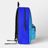 Abstrakter blauer verzauberter Garten Bedruckter Rucksack (Links)