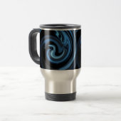 Abstrakter Blauer Vogel *personalisieren* Reisebecher (Vorderseite Links)