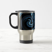 Abstrakter Blauer Vogel *personalisieren* Reisebecher (Links)