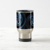Abstrakter Blauer Vogel *personalisieren* Reisebecher (Mittel)