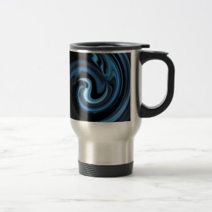 Abstrakter Blauer Vogel *personalisieren* Reisebecher